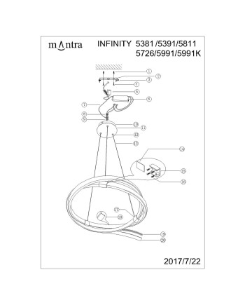 ***OFER/DES*** INFINITY BLANCO DIM * COLGANTE GR. 75 CM - DIMABLE - 4000K